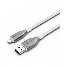Cygnett Armoured Braided - Câble USB-A vers Apple Lightning 2 mètres - Blanc