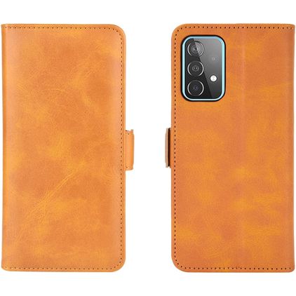 Mobigear Slim Magnet Samsung Galaxy A52 Étui Portefeuille - Cognac