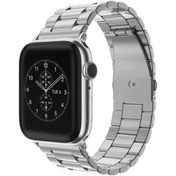 Mobigear Antwerp Bracelet Acier pour Apple Watch Fermeture boucle déployante - 49/46/45/44 mm - Argent