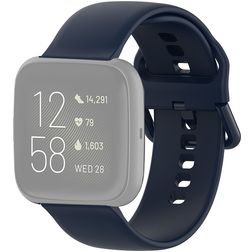 Mobigear Sport Buckle Bracelet Silicone Fitbit Versa Fermeture boucle ardillon - Dark Blue