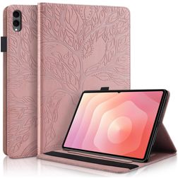 Mobigear Tree Samsung Galaxy Tab S11 Ultra Étui + Porte-stylet - Rose doré