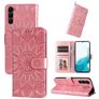 Mobigear Sunflower Housse Samsung Galaxy S23 Etui Porte-Monnaie - Rose