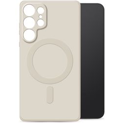 My Style Protective Flex Coque Samsung Galaxy S25 Ultra MagSafe Coque arrière en TPU Souple - Antique White