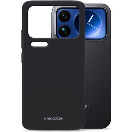 Mobilize Rubber Gelly Coque Xiaomi 17 Pro Max Coque arrière en TPU Souple - Noir