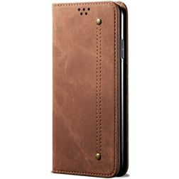 Mobigear Denim Slim Housse Realme X50 Etui Porte-Monnaie - Marron