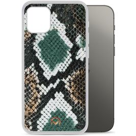 Mobilize Magnet Gelly Coque iPhone 12 Pro Coque arrière en TPU Souple Anti-Chocs - Green Snake