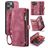 Caseme 008 Housse iPhone 16 Pro Max Etui avec Coque Détachable Porte-Monnaie - Rouge