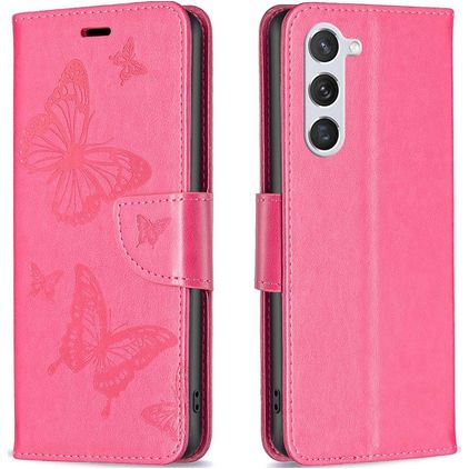 Mobigear Butterfly Samsung Galaxy S23 Étui Portefeuille - Magenta
