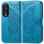 Mobigear Butterfly Housse Honor 90 Etui Porte-Monnaie - Bleu
