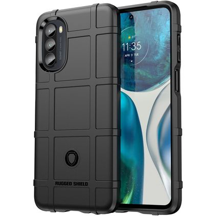 Mobigear Rugged Shield Coque Motorola Moto G82 Coque arrière en TPU Souple Anti-Chocs - Noir