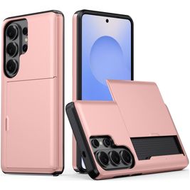 Mobigear Card Coque Samsung Galaxy S26 Ultra Coque arrière Rigide Anti-Chocs avec Porte-Cartes - Rose doré Mobigear Card Coque Samsung Galaxy S26 Ultra Coque arrière Rigide Anti-Chocs avec Porte-Cartes - Rose doré