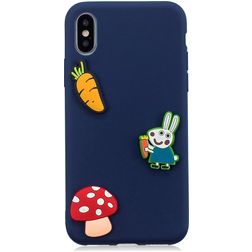 Mobigear Design Coque iPhone XS Max Coque arrière en TPU Souple - Lapin et carotte