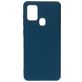 Mobiparts Coque Samsung Galaxy A21s Coque arrière en Silicone - Blueberry Blue