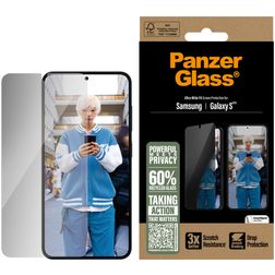 PanzerGlass Ultra-Wide Fit Privacy Samsung Galaxy S25 Verre trempé Protection d'écran Confidentialité - Compatible Coque - Noir