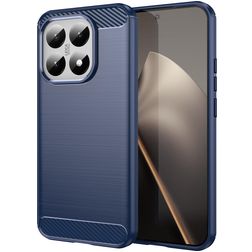 Mobigear Brushed Slim Coque Xiaomi 15T Coque arrière en TPU Souple - Bleu