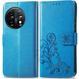 Mobigear Clover Housse OnePlus 11 Etui Porte-Monnaie - Bleu