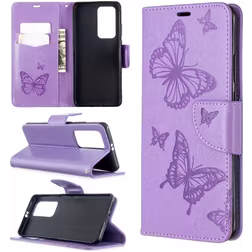 Mobigear Butterfly Housse Huawei P40 Pro Etui Porte-Monnaie - Violet