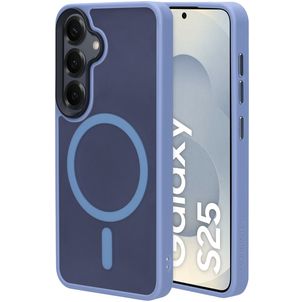 Mobiparts Hardcover Coque Samsung Galaxy S25 MagSafe Coque arrière Rigide - Satin Light Blue