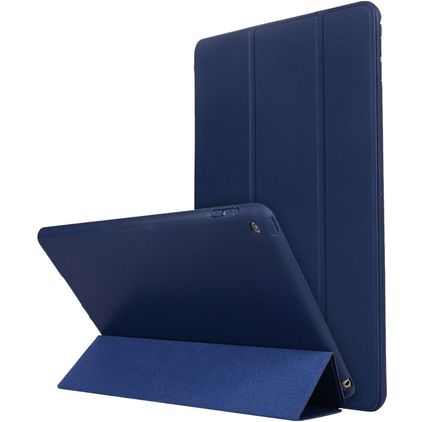 Mobigear Tri-Fold Gel Coque iPad 8 (2020) Etui en TPU,Similicuir - Bleu