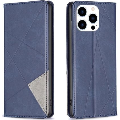 Mobigear Rhombus Slim Housse iPhone 15 Pro Etui - Bleu