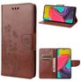 Mobigear Flowers Housse Samsung Galaxy M53 Etui Porte-Monnaie - Marron