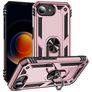 Mobigear Armor Ring Coque iPhone 16e Coque arrière Rigide Anti-Chocs avec Anneau-Support - Rose doré