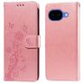 Mobigear Flowers Housse Google Pixel 10a Etui Porte-Monnaie - Rose doré