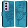 Mobigear Butterfly Housse OPPO Reno 12 Pro Etui Porte-Monnaie - Bleu