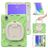 Mobigear RingGuard Coque iPad Mini 7 (2024) Coque arrière en Plastique rigide,Silicone + Porte-crayon + Bandoulière + Support Amovible - Vert