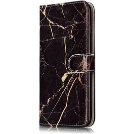Mobigear Marble Housse iPhone 7 Plus Etui Porte-Monnaie - Noir