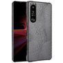 Mobigear Croco Coque Sony Xperia 1 III Coque arrière Rigide - Noir