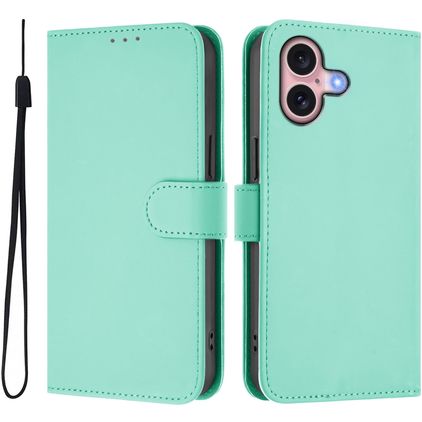 Mobigear Urban Wallet Housse iPhone 16 Etui Porte-Monnaie - Vert