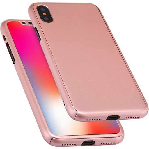 Mobigear TriGuard Coque iPhone XS Coque arrière Rigide - Rose doré