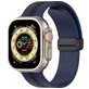 Mobigear Stripe Mag Bracelet Silicone Apple Watch Fermeture magnétique - 49/46/45/44 mm - Noir / Dark Blue