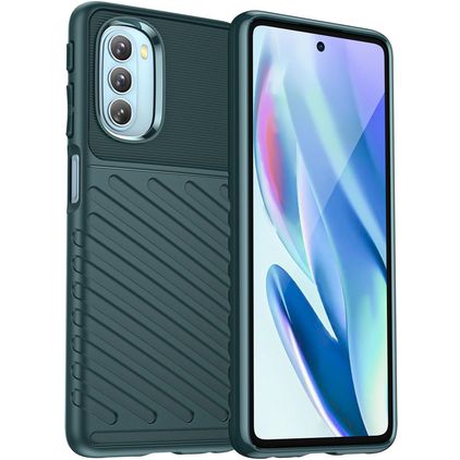 Mobigear Groove Coque Motorola Moto G51 5G Coque arrière en TPU Souple - Vert