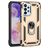 Mobigear Armor Ring Samsung Galaxy A23 Plastique rigide Coque arrière Antichoc avec bague de maintien - Or