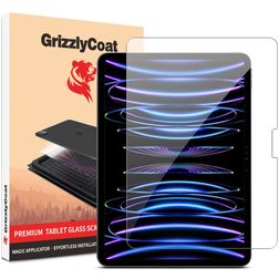 GrizzlyCoat Magic Applicator iPad Pro 11 Pouces (2024) Verre trempé Protection d'écran - Compatible Coque + Cadre d'installation