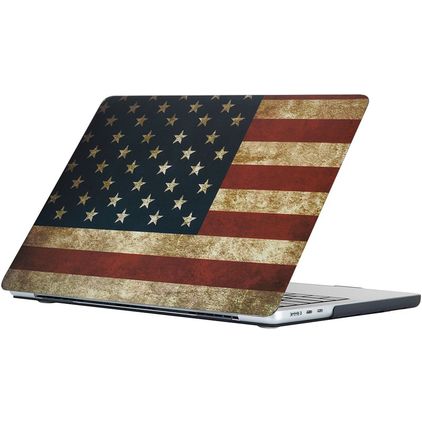 Mobigear Design MacBook Air 15 Pouces (2023-2026) Coque - US Flag - Model A2941 / A3114 / A3241 / A3448
