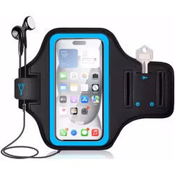 Mobigear Go Active Brassard Téléphone Motorola Moto G9 Plus Brassard Coque de Sport en Neoprène - Bleu
