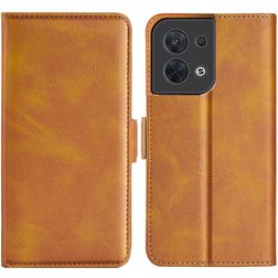 Mobigear Slim Magnet Housse OPPO Reno 8 5G Etui Porte-Monnaie - Cognac