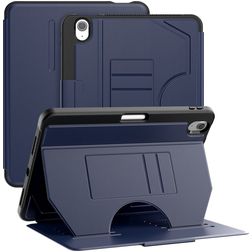 Mobigear Magnetic Folio Coque iPad Air 11 Pouces (2024) Etui + Porte-crayon - Bleu Marin