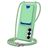 Mobigear Lanyard Card Samsung Galaxy S26 Plus Silicone Coque avec cordon et porte-cartes - Vert