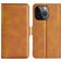 Mobigear Slim Magnet Housse iPhone 15 Pro Etui Porte-Monnaie - Cognac