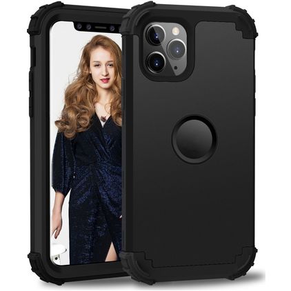 Mobigear Ultra Tough Coque iPhone 11 Pro Max Coque arrière Rigide Anti-Chocs - Noir