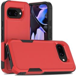 Mobigear Heavy Armor Coque Google Pixel 9a Coque arrière Rigide Anti-Chocs - Rouge