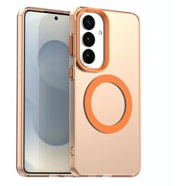 Mobigear Shockproof Coque Samsung Galaxy S26 MagSafe Coque arrière Rigide - Orange