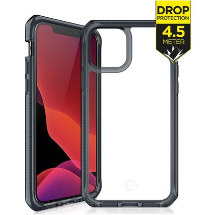 ITSkins SupremeClear Coque iPhone 12 Pro Coque arrière Rigide Anti-Chocs - Transparent / Noir