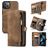 CaseMe 008 iPhone 13 Mini Coque Étui 2en1 avec coque amovible Portefeuille - Marron