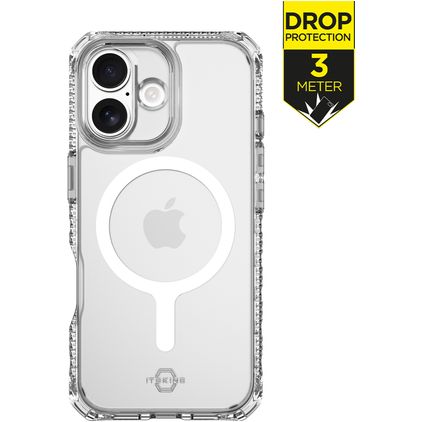ITSKINS Level 2 HybridMagClear R Coque Transparente iPhone 17 MagSafe Coque arrière Rigide Anti-Chocs - Transparent