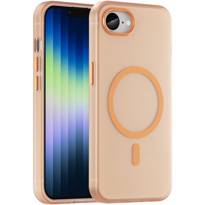 Mobigear Shockproof Coque iPhone 16e MagSafe Coque arrière Rigide - Orange
